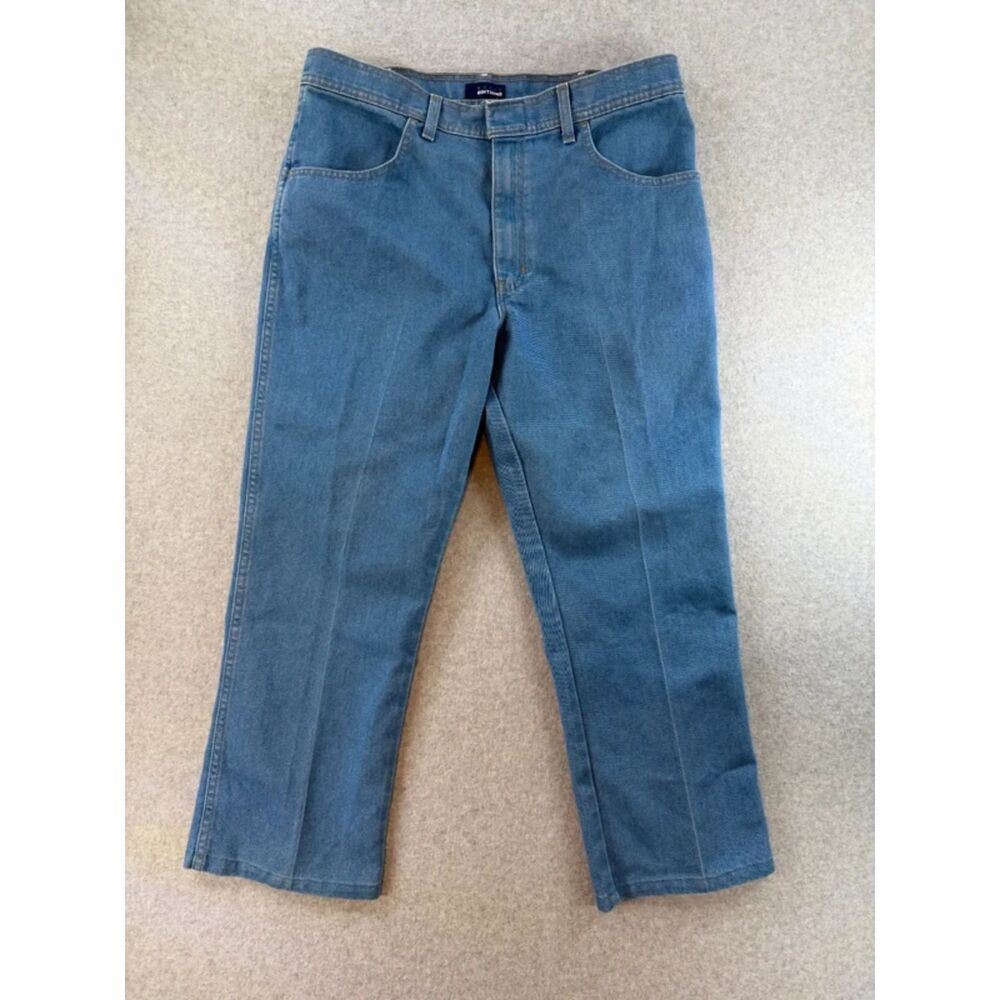 Basic Editions Men’s 36x29 Blue Straight Leg 5 Pocket Jeans 3032